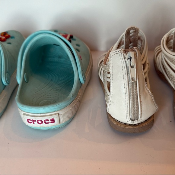 Kids Blue Clogs and White Sandals Set - Picture 2 of 5